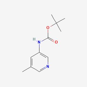 Chemical structure of tert-butyl N-(5-methyl-3-pyridyl)carbamate