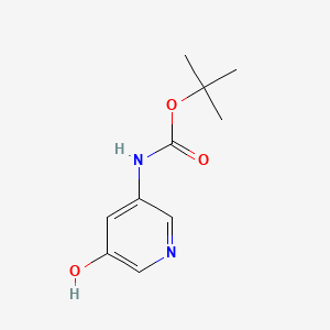 Chemical structure of tert-Butyl N-(5-hydroxypyridin-3-yl)carbamate