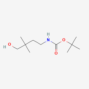 Chemical structure of tert-Butyl N-(4-hydroxy-3,3-dimethylbutyl)carbamate