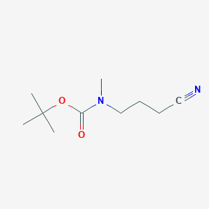 Chemical structure of tert-Butyl (3-cyanopropyl)(methyl)carbamate