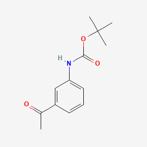 Chemical structure of Tert-butyl 3-acetylphenylcarbamate
