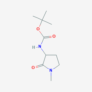Chemical structure of tert-Butyl (1-methyl-2-oxopyrrolidin-3-yl)carbamate