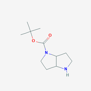 Chemical structure of tert-Butyl hexahydropyrrolo[3,2-b]pyrrole-1(2H)-carboxylate