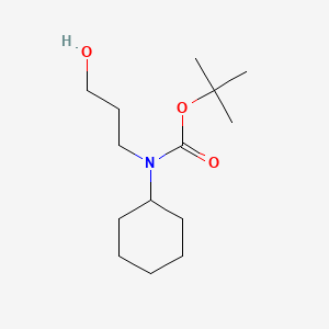 Chemical structure of tert-Butyl cyclohexyl(3-hydroxypropyl)carbamate