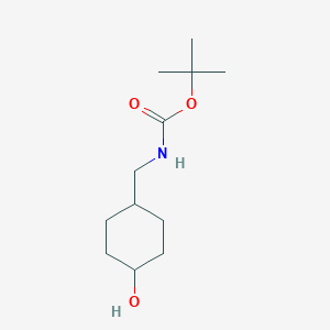 Chemical structure of tert-Butyl ((4-hydroxycyclohexyl)methyl)carbamate