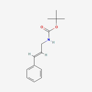 Chemical structure of tert-Butyl cinnamylcarbamate