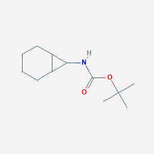 Chemical structure of tert-butyl bicyclo[4.1.0]heptan-7-ylcarbamate