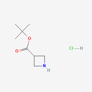 Chemical structure of tert-Butyl azetidine-3-carboxylate hydrochloride