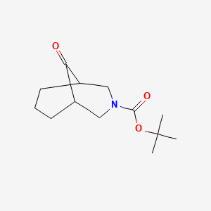 Chemical structure of tert-Butyl 9-oxo-3-azabicyclo[3.3.1]nonane-3-carboxylate