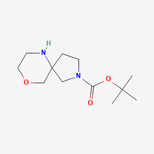 Chemical structure of tert-Butyl 9-oxa-2,6-diazaspiro[4.5]decane-2-carboxylate