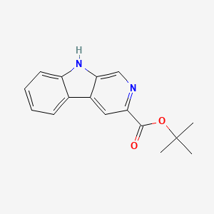 Chemical structure of tert-Butyl 9H-pyrido[3,4-b]indole-3-carboxylate
