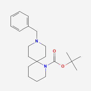 Chemical structure of tert-Butyl 9-benzyl-1,9-diazaspiro[5.5]undecane-1-carboxylate