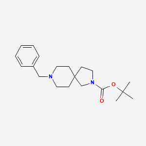 Chemical structure of tert-Butyl 8-benzyl-2,8-diazaspiro[4.5]decane-2-carboxylate