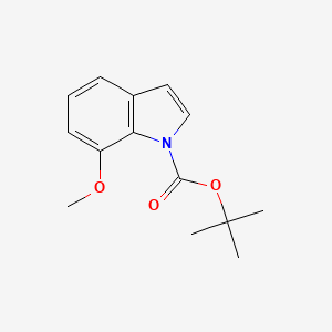 Chemical structure of tert-Butyl 7-methoxy-1H-indole-1-carboxylate