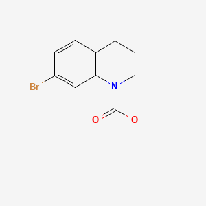 Chemical structure of tert-Butyl 7-bromo-3,4-dihydroquinoline-1(2H)-carboxylate