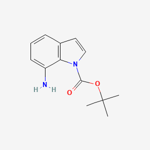 Chemical structure of tert-Butyl 7-amino-1H-indole-1-carboxylate