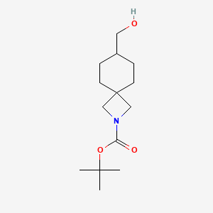 Chemical structure of tert-Butyl 7-(hydroxymethyl)-2-azaspiro[3.5]nonane-2-carboxylate