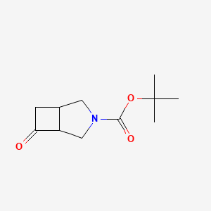 Chemical structure of tert-Butyl 6-oxo-3-azabicyclo[3.2.0]heptane-3-carboxylate