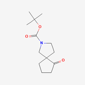 Chemical structure of tert-butyl 6-oxo-2-azaspiro[4.4]nonane-2-carboxylate