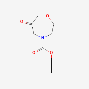 Chemical structure of tert-Butyl 6-oxo-1,4-oxazepane-4-carboxylate