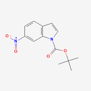 Chemical structure of tert-Butyl 6-nitro-1H-indole-1-carboxylate
