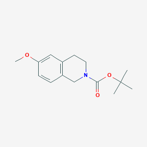 Chemical structure of tert-butyl 6-methoxy-3,4-dihydroisoquinoline-2(1H)-carboxylate