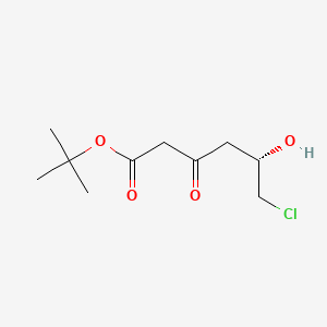 Chemical structure of tert-Butyl 6-Chloro-5(S)-hydroxy-3-oxohexanoate