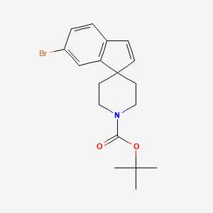 Chemical structure of tert-Butyl 6-bromospiro[indene-1,4'-piperidine]-1'-carboxylate