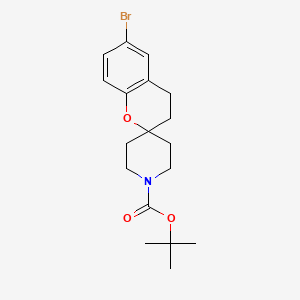 Chemical structure of tert-Butyl 6-bromospiro[chromane-2,4'-piperidine]-1'-carboxylate