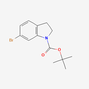 Chemical structure of tert-Butyl 6-bromoindoline-1-carboxylate