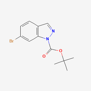 Chemical structure of 6-Bromo-1H-indazole, N1-BOC protected