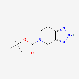 Chemical structure of tert-Butyl 6,7-dihydro-3H-[1,2,3]triazolo[4,5-c]pyridine-5(4H)-carboxylate