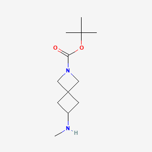 Chemical structure of tert-Butyl 6-(methylamino)-2-azaspiro[3.3]heptane-2-carboxylate