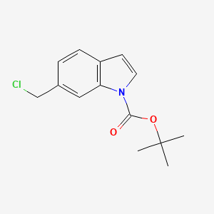 Chemical structure of tert-Butyl 6-(chloromethyl)-1H-indole-1-carboxylate