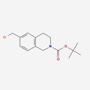 Chemical structure of N-Boc-6-bromomethyl-1,2,3,4-tetrahydroisoquinoline