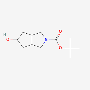 Chemical structure of tert-Butyl 5-hydroxyhexahydrocyclopenta[c]pyrrole-2(1H)-carboxylate