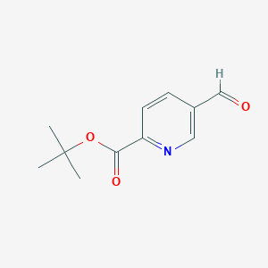 Chemical structure of tert-Butyl 5-formylpicolinate