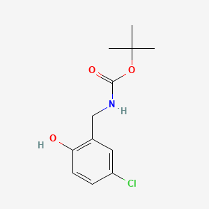 Chemical structure of TERT-BUTYL 5-CHLORO-2-HYDROXYBENZYLCARBAMATE