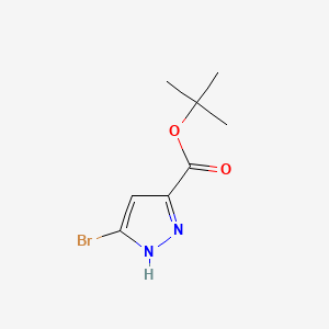 Chemical structure of tert-Butyl 5-bromo-1H-pyrazole-3-carboxylate
