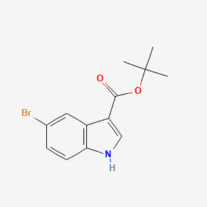 Chemical structure of tert-Butyl 5-bromo-1H-indole-3-carboxylate