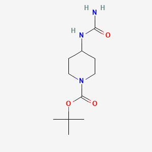 Chemical structure of tert-butyl 4-ureidopiperidine-1-carboxylate