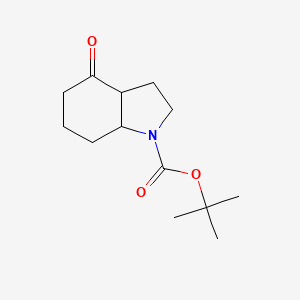 Chemical structure of tert-Butyl 4-oxooctahydro-1H-indole-1-carboxylate