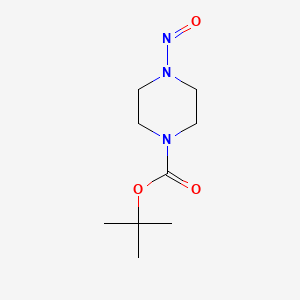 Chemical structure of tert-butyl 4-nitrosopiperazine-1-carboxylate