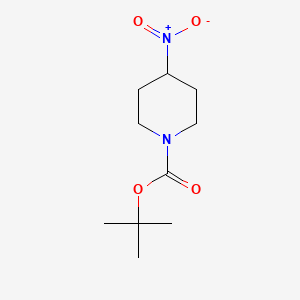 Chemical structure of tert-butyl 4-nitropiperidine-1-carboxylate