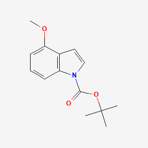 Chemical structure of tert-Butyl 4-methoxy-1H-indole-1-carboxylate