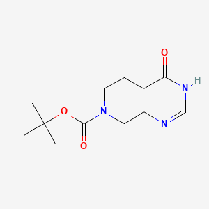 Chemical structure of tert-Butyl 4-hydroxy-5,6-dihydropyrido[3,4-d]pyrimidine-7(8H)-carboxylate