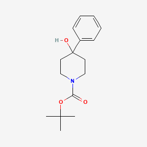 Chemical structure of Tert-Butyl 4-Hydroxy-4-Phenylpiperidine-1-Carboxylate