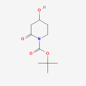 Chemical structure of tert-Butyl 4-hydroxy-2-oxopiperidine-1-carboxylate