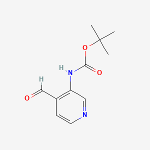 Chemical structure of Tert-butyl 4-formylpyridin-3-ylcarbamate