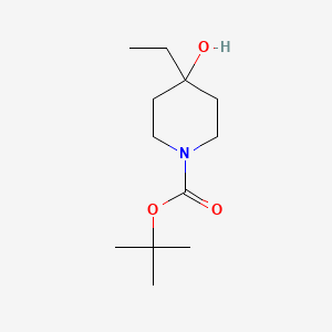 Chemical structure of tert-Butyl 4-ethyl-4-hydroxypiperidine-1-carboxylate